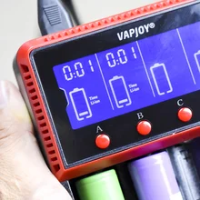 Аутентичные VAPJOY CS4 Зарядное устройство Универсальный Intelli Зарядное устройство Дисплей Зарядное устройство для 18650 18350 18500 14500 литий-ионным Батарея