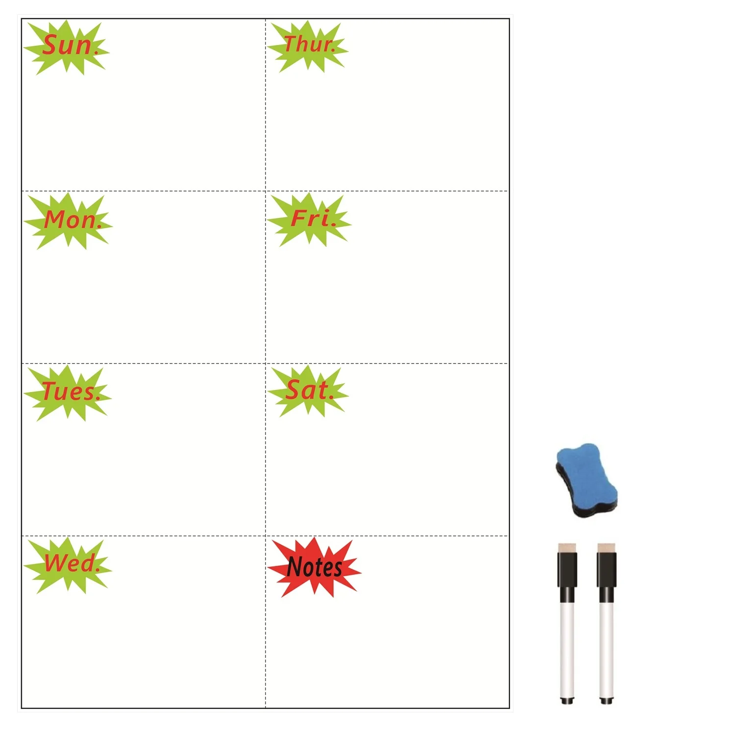 

A4 Smart Planner Weekly Magnetic Whiteboard Refrigerator Magnets Dry Erase Board Markers Eraser Fridge Sticker Home Reminder Pad