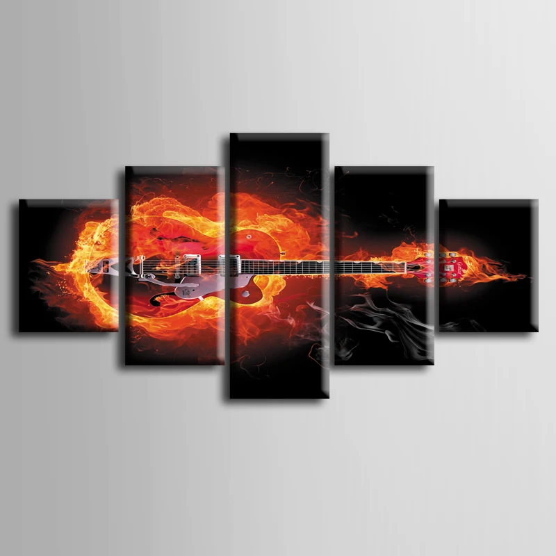 

Wholesale 5 pieces Framed Canvas Print Modern Abstract piano series Painting Home Decoration Free shipping/ZT-3-29