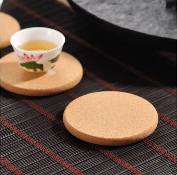 

5Pcs/Set Coasters Cork Round Wine Tablemats Coffee Creative Tea Plain Cup Mat Hot Drink 2019 Home New Chic Practical Placemats