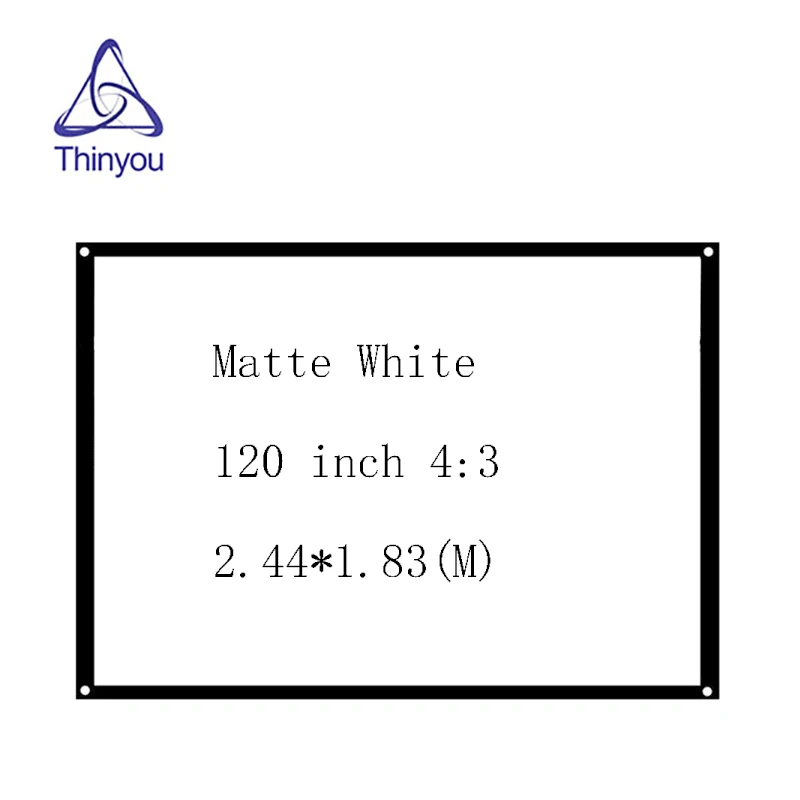 

Factory sales 120 inch 16:9 Wall Mount Projector Screen Finished Edge White Curtain Simple Screen Hot Sale Wholesales