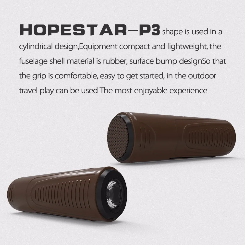 HOPESTAR P3 Bluetooth динамик беспроводной сабвуфер велосипед водонепроницаемый стерео Поддержка TF AUX FM с power bank фонарик для использования вне помещения