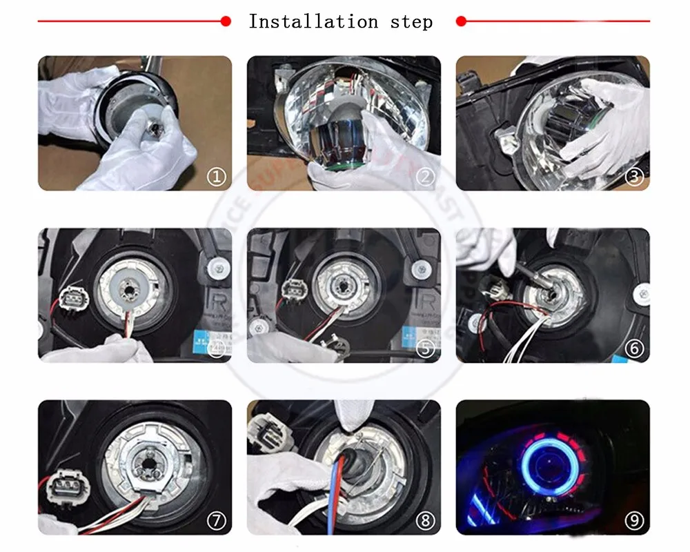 Bixenon hid проектор Объектив ксенон комплект день бег ангельские глазки 55 Вт 6000 К AC ксеноновая лампа балласт модифицированный H1 H4 H7 автомобильный комплект