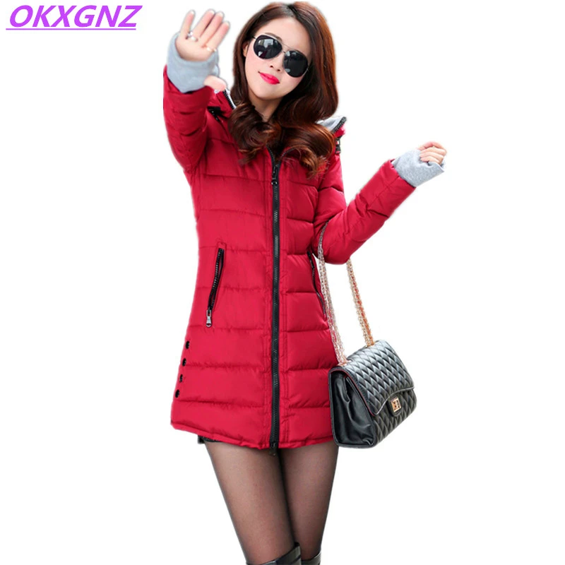 big White A335 Nouvelle dark Manteau Red La Femmes Dames Mode Coton 2017 À Veste rose green White De pink Pink Mince Taille creamy Blue Red Plus Red Capuchon watermelon Femelle water peacock Red Blue Chaud Casual Couleur Hiver Solide yellow wine water Tops Blue black q1fnqB