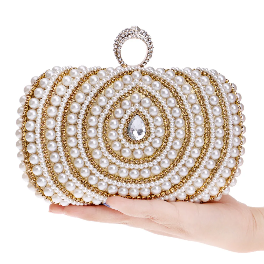 Women's Luxurius Clutch, Evening Bags Beaded Artificial Pearls and Rhinestone, Handbag for Wedding Party Prom цена Women's Luxurius Clutch, Evening Bags Beaded Artificial Pearls and Rhinestone, Handbag for Wedding Party Prom цены онлайн