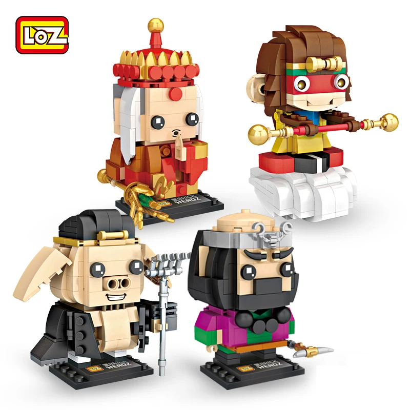 

LOZ Cute Cartoon Figures Bricks Kids Collection Gifts Monk Pigsy Friar Wukong Building Blocks Figure for Journey to the West