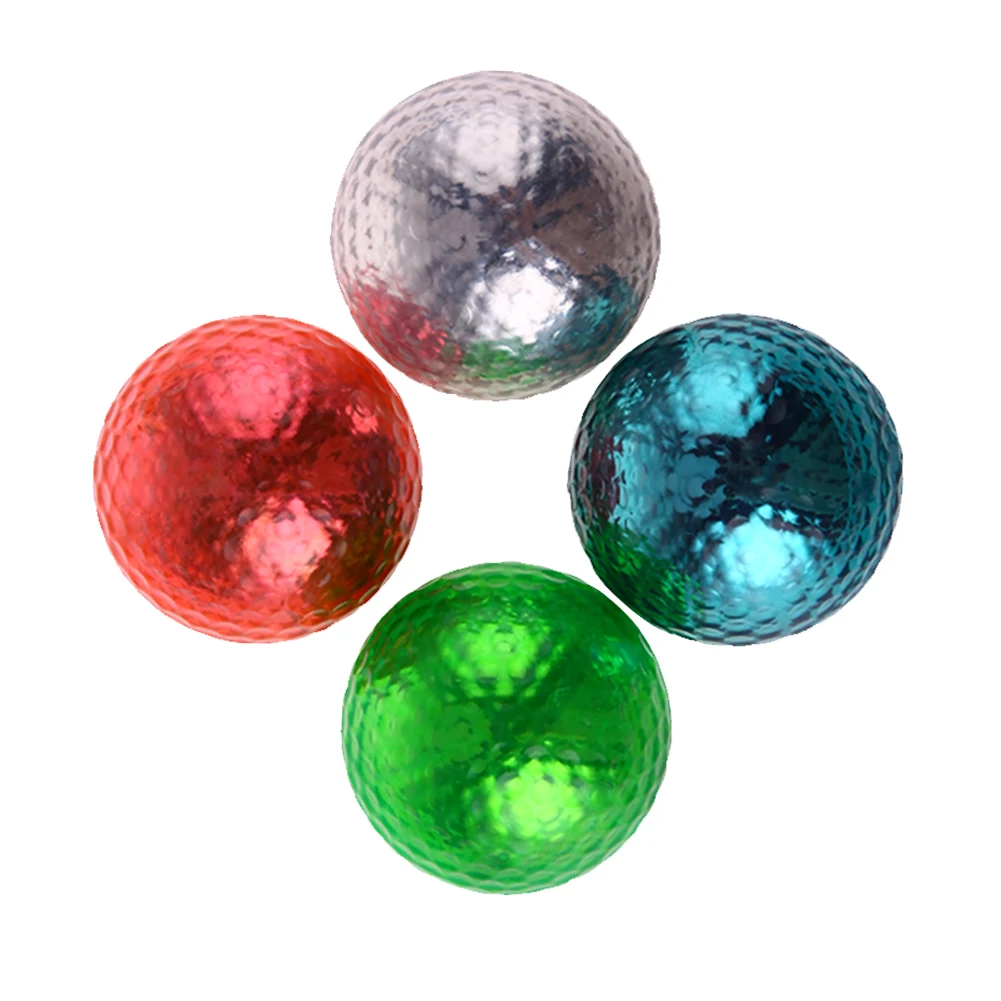 

4pcs/set Double Layer Colorful Golf Balls Beginners Practice Driving Range Training Double Layer Ball Rubber High Quality
