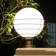 Напольный светильник в форме шара, белый креативный садовый светильник, забор, жилой коридор, двор, E27 светильник s