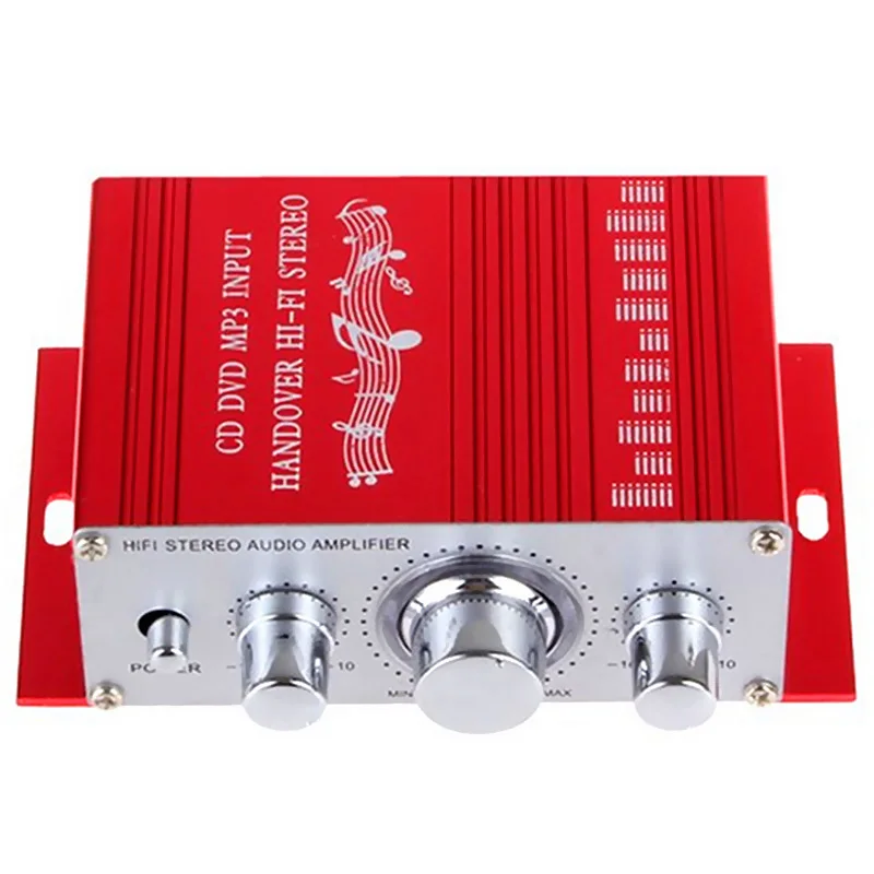 Мини DC 12V 20W автомобильный усилитель HiFi стерео аудио бас регулятор громкости