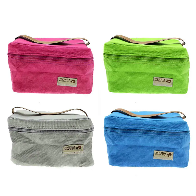 Mini Small Portable Insulated Picnic Lunch Box Container Tote Storage