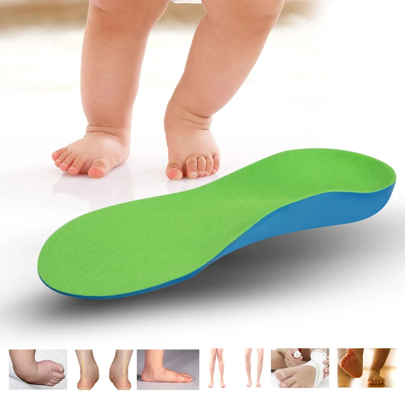 Sunvo الأطفال تقويم العظام النعال للطفل الاقدام المسطحة كعب قوس دعم أحذية تقويم العظام منصات الطفل صدمة امتصاص الرياضية نعل