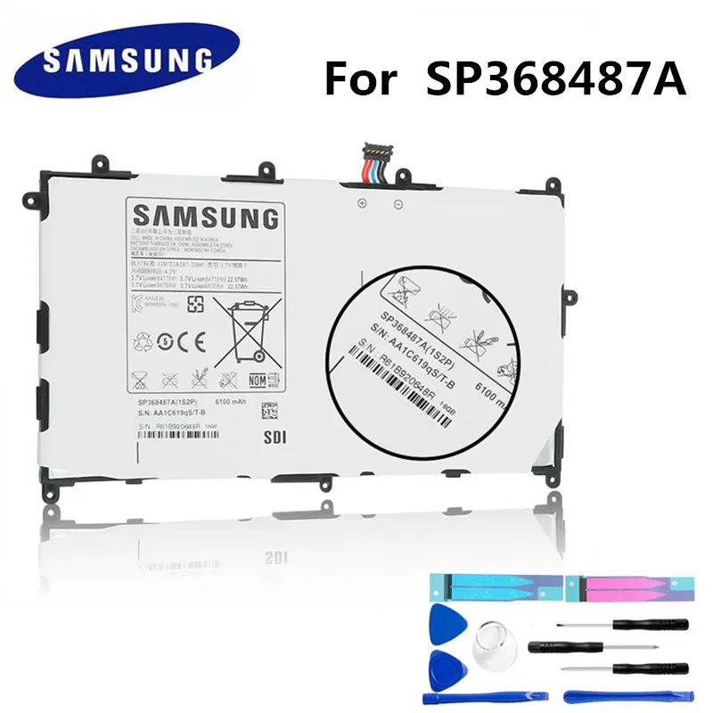 

Original SAMSUNG Battery For Samsung Galaxy Tab 8.9 P7300 P7310 P7320 Battery sp368487A(1S2p) 6100mAh Free Tools