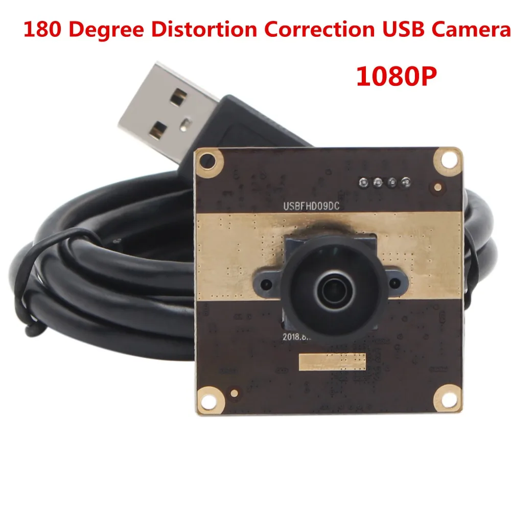 

Wide Angle USB Camera Module H.264 MJPEG YUY2 1920*1080 CMOS AR0330 180 Degree Fisheye Distortion Correction Mini Camera Module