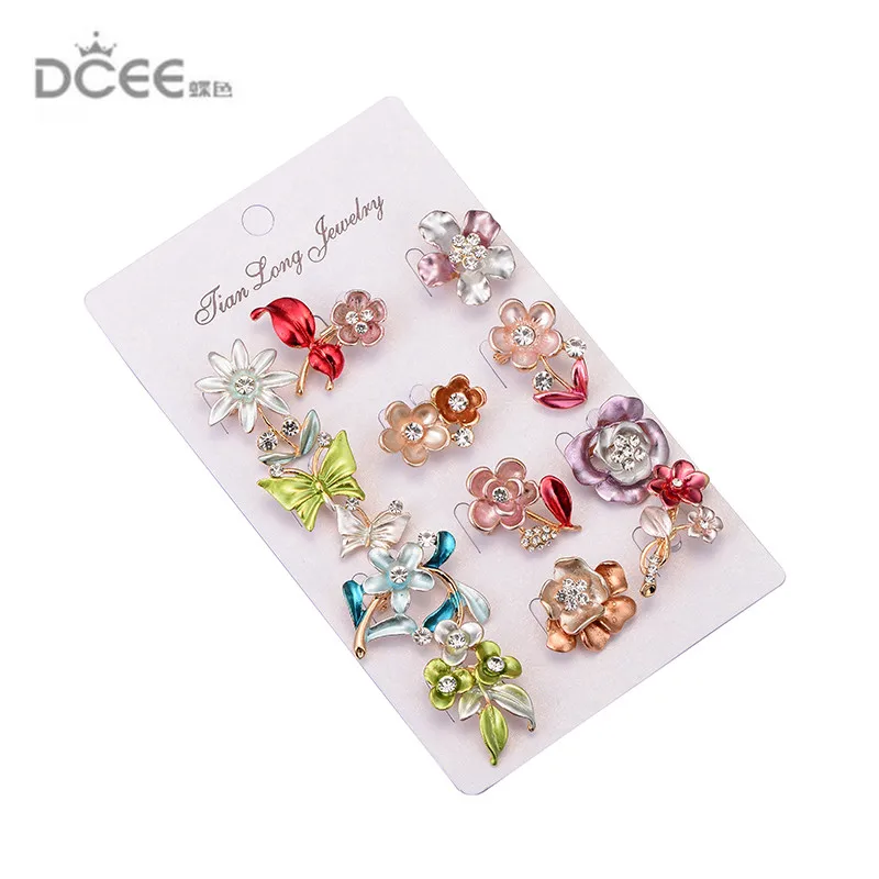 

Mini Hijab Pins Brooches Random Designs Wholesale 12PCS/Card Crystal Muslim For Women Pins Hijab Pins Gold Pins Mixed Designs