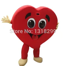 Талисман Валентина Красное сердце талисман костюм маскарадные платья модный на заказ костюм маскарадные костюмы маскот тема карнавальные наборы костюмов