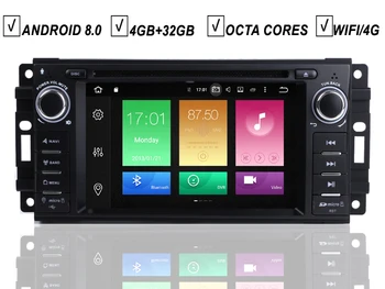 

Car DVD GPS Player Android 8.0 For JEEP Wrangler Compass Patriot Grand Cherokee Octa 8 Core 4G RAM 32G ROM Radio BT DAB+Wifi MAP