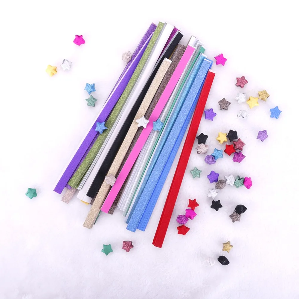 20 шт Lucky Star бумажные складные подарочные поделки бумага ручной работы оригами бумажный материал Квиллинг бумага украшения#259129