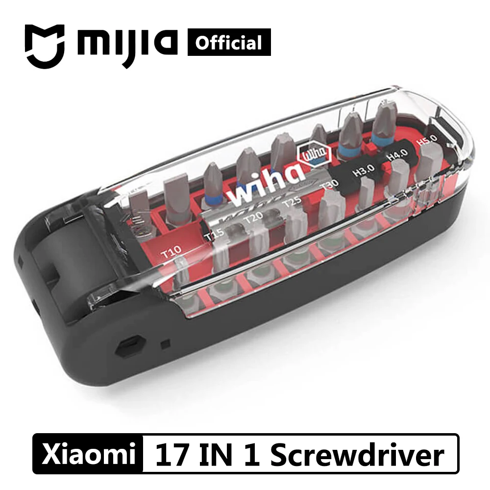 

Xiaomi Wiha Screwdriver Tool Kit 17 IN 1 Wrench Screwdriver Bits Kit Magnetic Mini Protable Pocket Bits Set Repair Tool Kit Gift