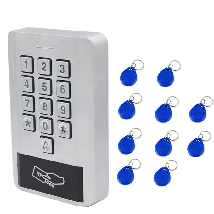 AC and 10 keys LUCKING дверь 125 кГц RFID Пароль Клавиатура контроль доступа подсветка Водонепроницаемый IP68 металлический чехол для двери Автономный контроль доступа - Цвет: AC and 10 keys