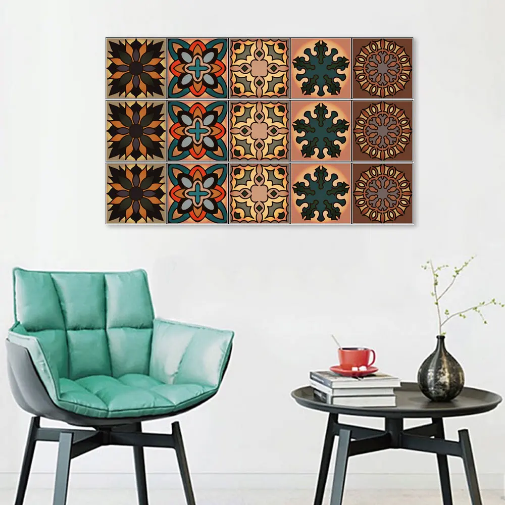 

The new Traditional tile transfers stickers wall Vintage Victorian Moroccan retro mosaic