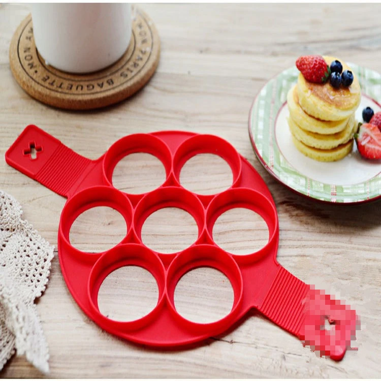 Nonstick Pancake Egg Ring Maker Silicone Kitchen Pancake Mold Egg