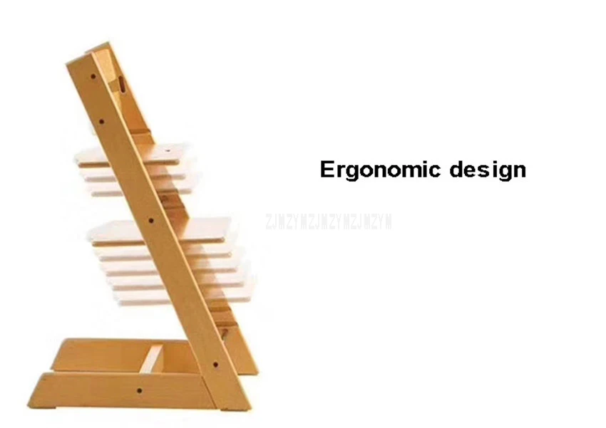 Nodic простой дизайн, деревянные детские стулья с регулируемой высотой 10-58 см из цельного дерева, стульчики для кормления детей, обеденный стул