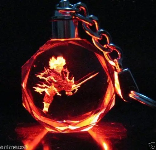 Dragon-Ball-Dragonball-Z-Future-Trunks-Crystal-Key-Chain-Keyring-LED-Pendant