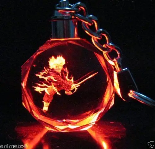 

Dragon Ball Dragonball Z Son Super Saiyajin Goku Crystal LED Pendant Key Chain