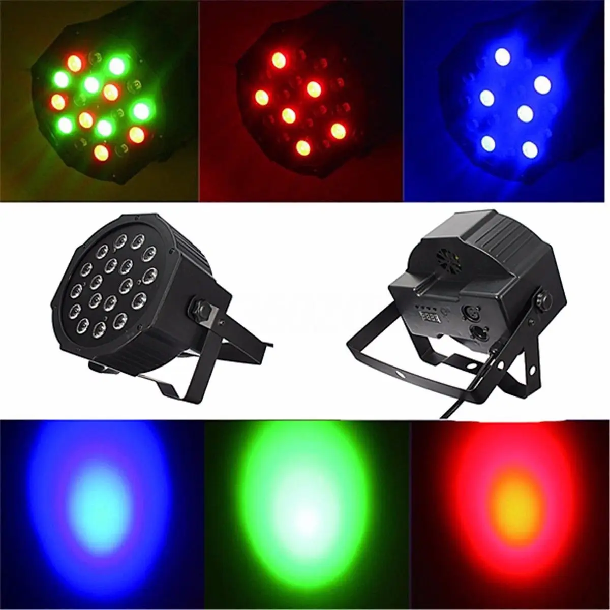 AIMIHUO DMX 512 Strobe 18W LED RGB Stage PAR Light DJ Lighting Club