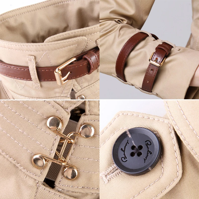 Et Manteau Survêtement Double D'hiver Printemps Mujer Angleterre Boutonnage Abrigo À Burdully Automne 2018 Black Femmes Trench khaki Long tqO1wY