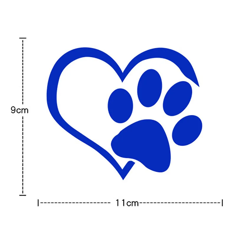 Новые креативные светоотражающие автомобильные стеклянные наклейки для детской спальни, Мультяшные животные, домашний декор, собака, кошка, виниловые наклейки на стену с рисунком лапы - Цвет: Blue