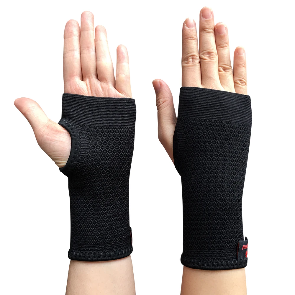 Kuangmi 1PC Elastic Sports Wristband Wrist Brace Support Compression Sleeve Palm Protector CrossFit Fitness Gloves Carpal Tunnel