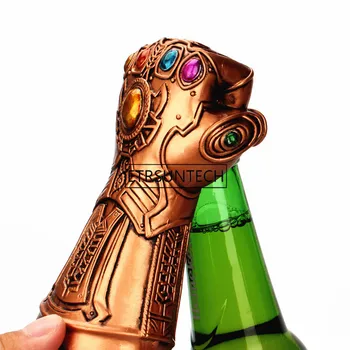 

100pc New Thanos Gauntlet Glove Wine Beer Bottle Opener Soda Glass Caps Remover Tool New Handsome Fist Opener Bar Tools Home Use
