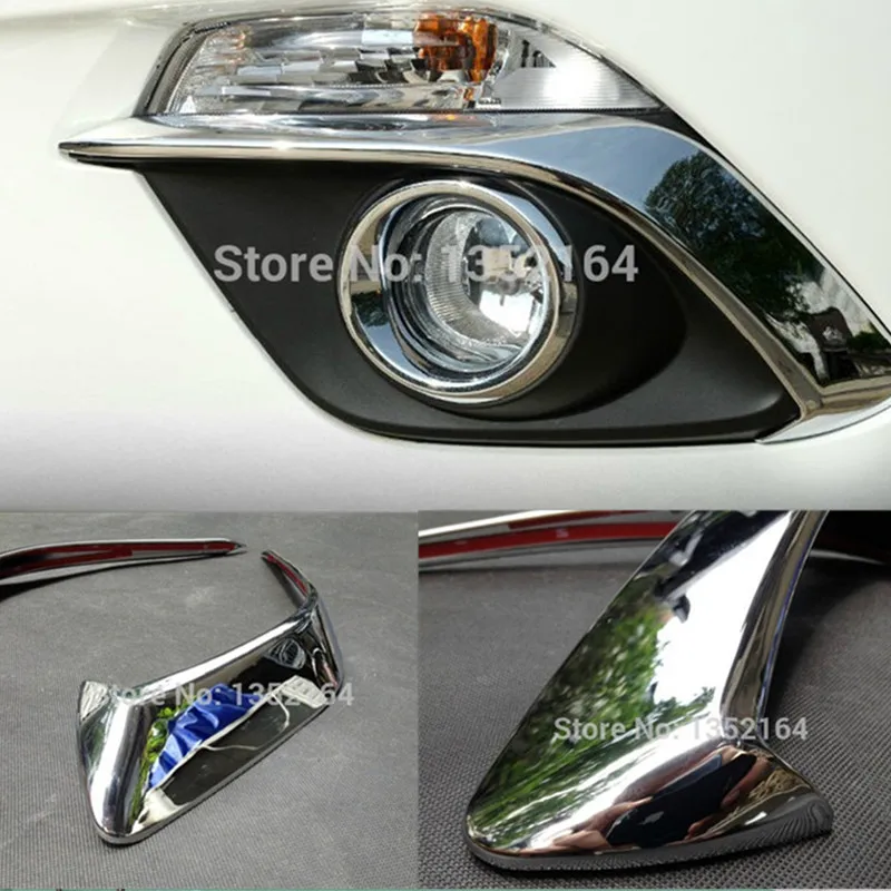 Auto front fog light cover head lamp bezel for mazda 3 2014 2015 2016 abs chrome car exterior accessories free shipping. | Автомобили и