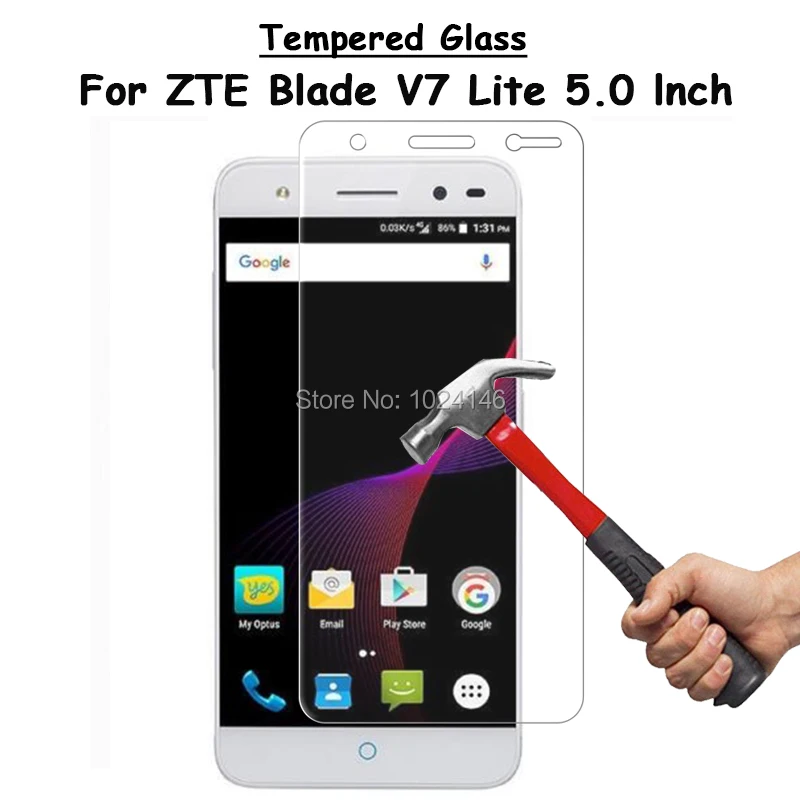 

For ZTE Blade V7 Lite 5.0" Clear Tempered Glass Screen Protector Ultra Thin Explosion-proof Protective Film Toughened Guard