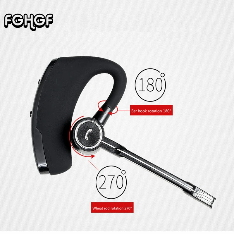 

V8S Business Bluetooth Headset Phone Handsfree Voice control Wireless Earphone Car Bluetooth V4.1 Right and left ears