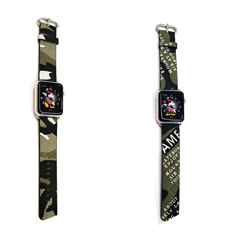 

Camouflage Band Fabric Strap for Apple Watch Band Series 3/2/1 42mm 38mm Bracelet For iwatch series 4 Band 40mm 44mm