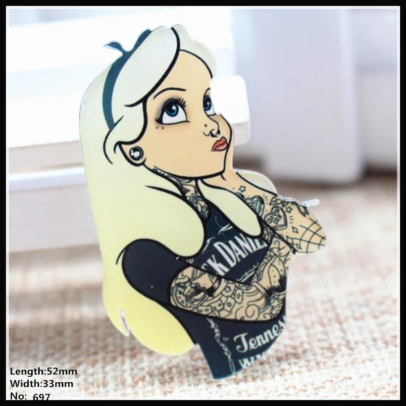 

Free shipping 1pcs lovely girl acrylic Accessories Fashion cartoon Brooch Badge Pin Collar brooch Jewelry Gift,Pet cloth,697