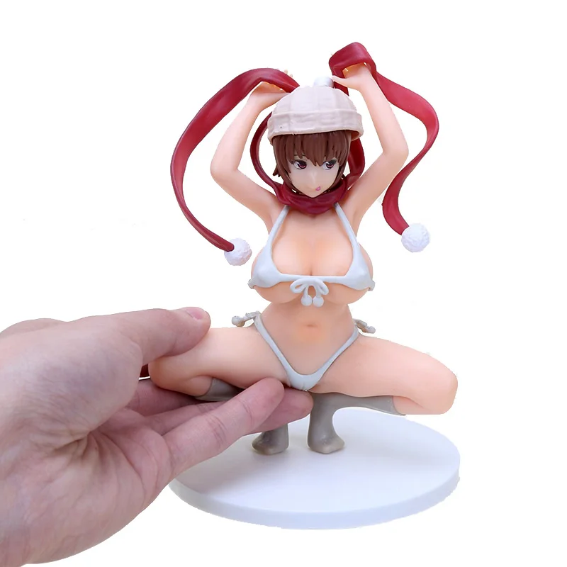 

Anime Q-six Tsundero Squatting White Bikini Removable Ver PVC Model 1/6 Scale Action Figure Brinquedos