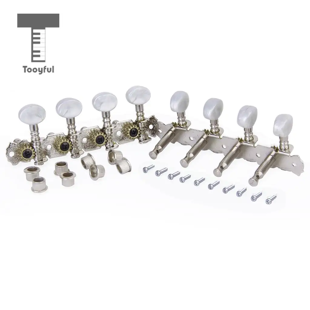 

Tooyful High Quality Nickle Plating Steel Locked Guitar String Tuning Pegs Tuners Machine Heads 4L 4R for Mandolin Instruments