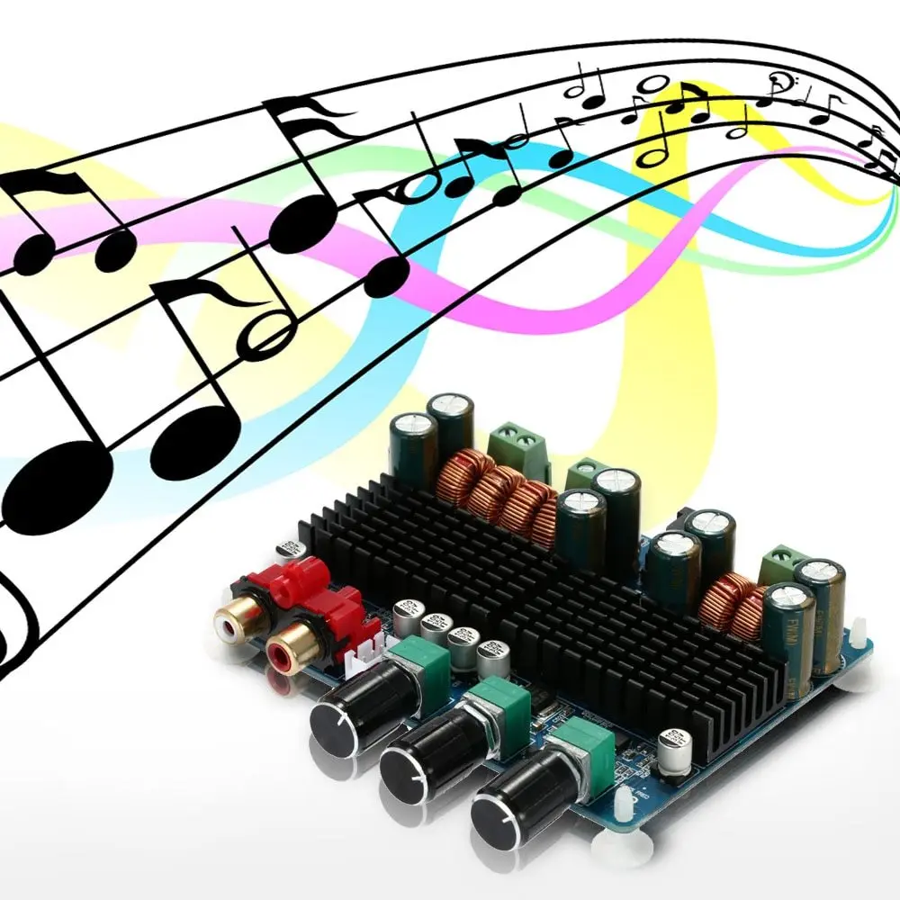 

TPA3116 Quality Sound Power Amplifier Board 2.1 Channel Digital Subwoofer Power Audio Amplifier for Home DC12V-26V 50W*2+100W