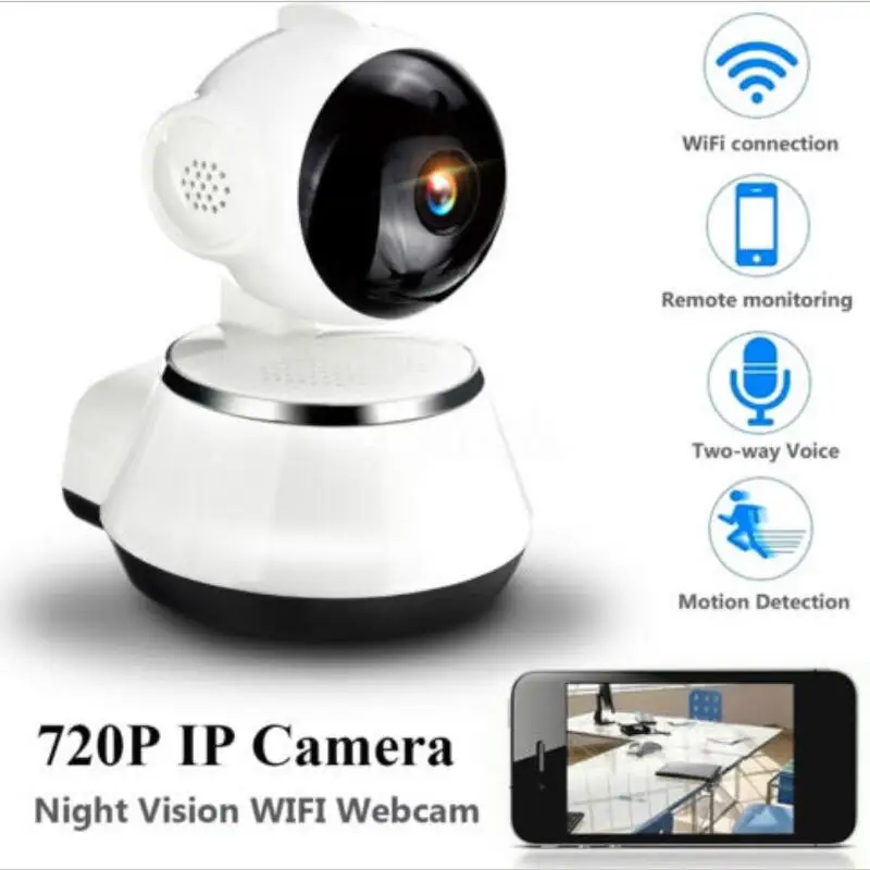 

720P HD Wireless Wifi IP Camera Home Security Surveillance Camera 3.6mm Lens Wide Angle Indoor Camera Support Night Vision