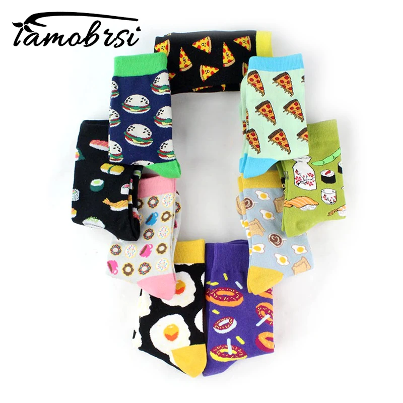 

Dessert Food Avocado Omelette Sushi Apple Fruit Socks Short Funny Cotton Socks Women Men Happy Creative Pattern Socks Female