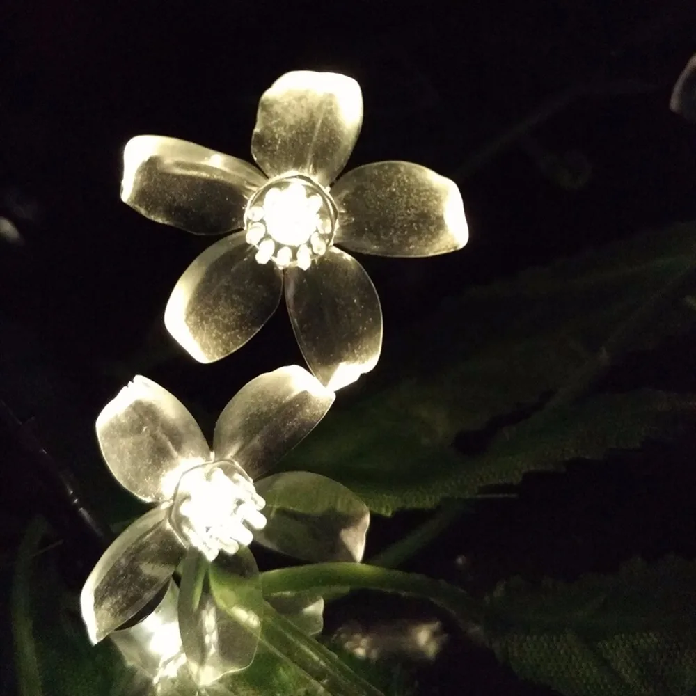 Flores de Cereja Luzes da Corda do Feriado à Prova Yiyang Jardim Novidade Solar Dwaterproof Água Festival Festa Decoração Lâmpadas Iluminação Cereza Led 2 Luzes e Iluminação
