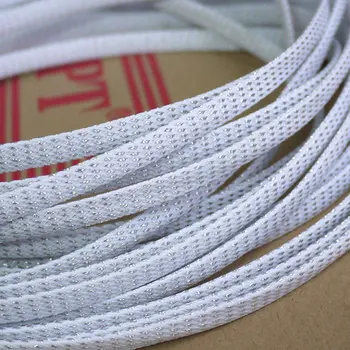 

18meter Cable Sleeves 4mm 3 wire Encryption PET Snakeskin mesh Wire Protecting Cable Sleeve wire mesh nylon shock for cable sets