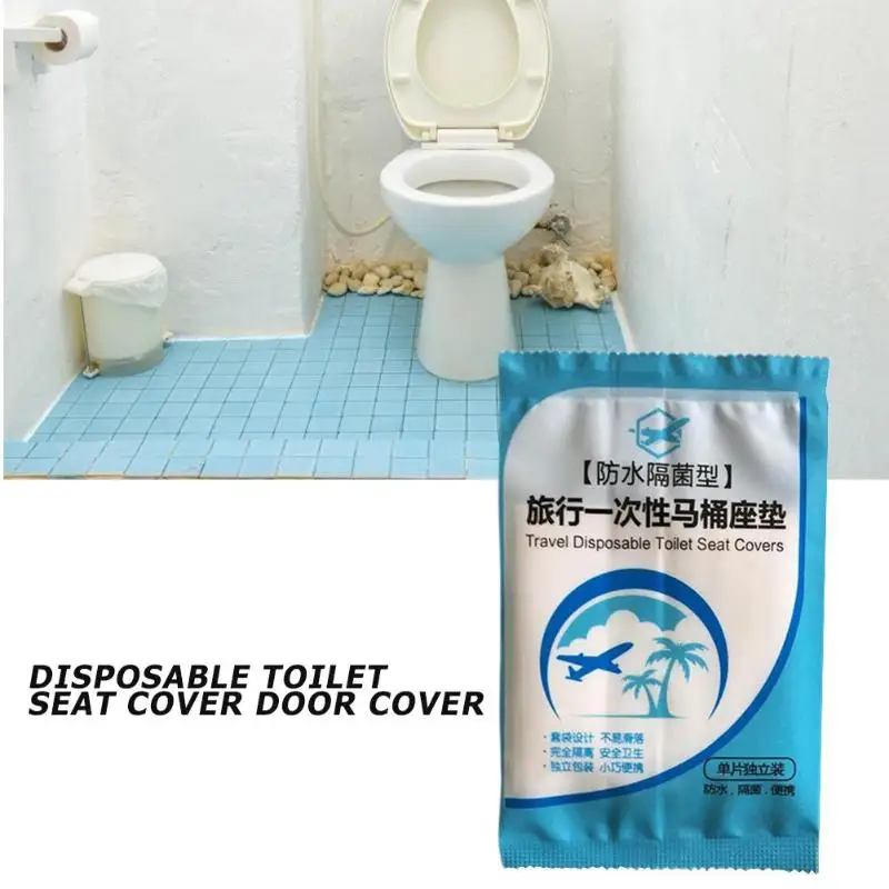 50 шт одноразовое покрытие на сиденье унитаза безопасности путешествия Ванная комната Туалетная бумага Pad