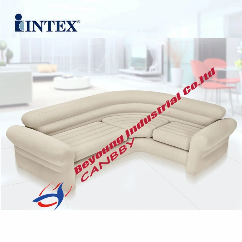 INTEX надувной секционный угловой диван водонепроницаемый аккуратный для отдыха с