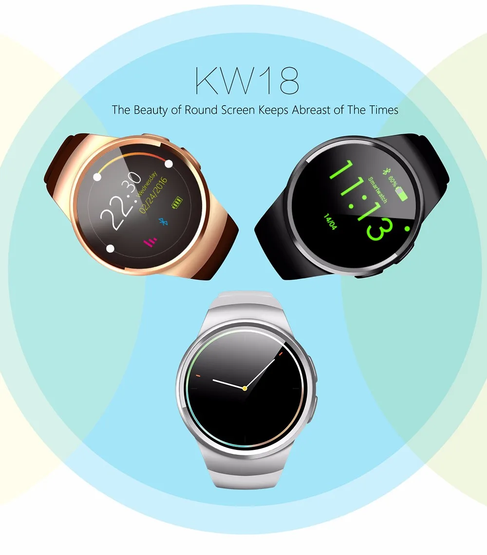 696 KW18 умные часы для мужчин Bluetooth умные часы сердечного ритма шагомер SIM Smartwatch ответ на Вызов TF телефон часы для Android IOS