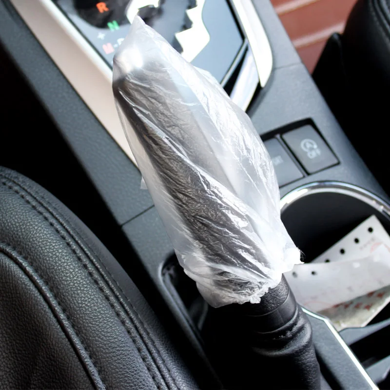 Arcade 100pcs Universally Car Disposable Plastic Shifting Lever Cover Waterproof  For BMW Honda