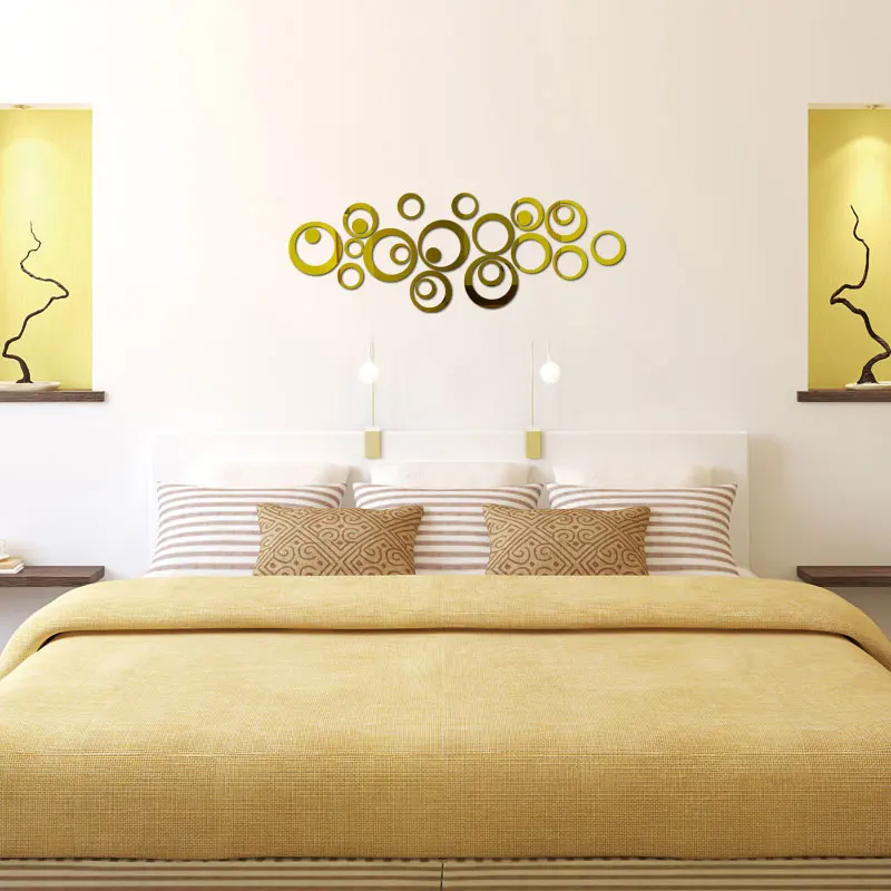 3D Cute Mirror Designed Craft Kitchen Livingroom Home Decor Wall Sticker